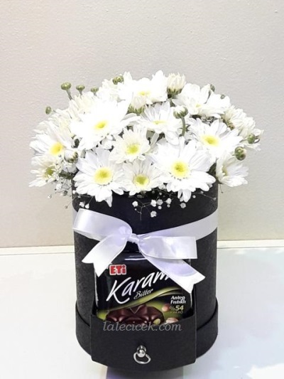 Kutu Çiçek Çikolatalı 